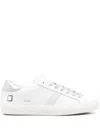 Date Hill Low Calf Sneakers In White Leather In Multi