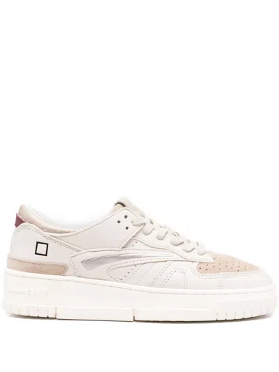 DATE PANELLED LEATHER SNEAKERS