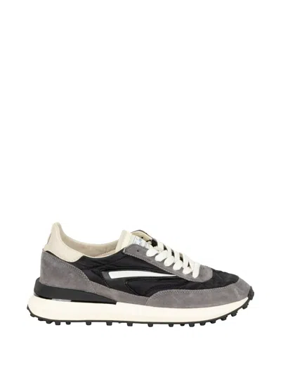 Date Panelled Sneakers In Gray
