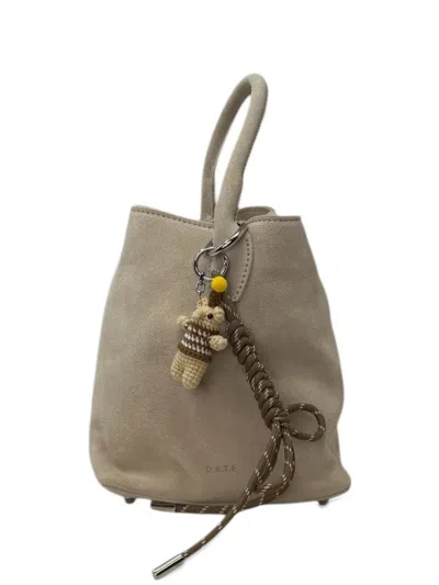 Date Paniere Suede Shoulder Bag In Gray