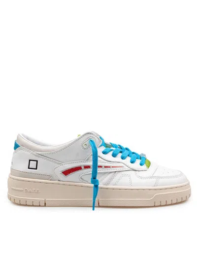 Date D.a.t.e. Perforated Leather Sneakers In Multicolor