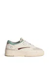 Date Perforated Leather Sneakers In White