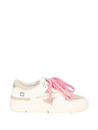 Date Perforated Panel Sneakers In White