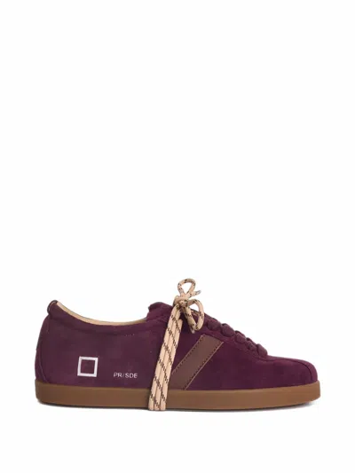 Date Prima Suede-finish Sneakers In Burgundy