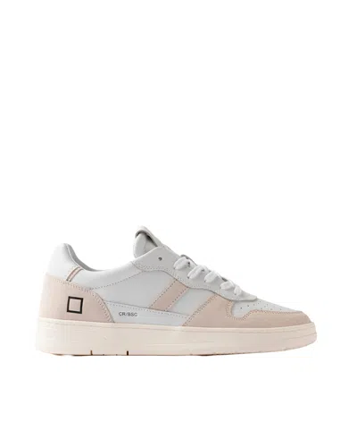 Date Punta Traforata Low-top Sneakers With Perforated Detailing In White