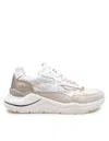 Date D.a.t.e. Running Sneakers In Nylon And Suede In Platinum