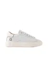 Date Sneakers Sfera Calf White-milk In Silver
