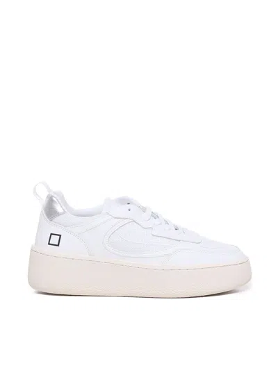Date Lace-up Low-cut Casual Shoes In White
