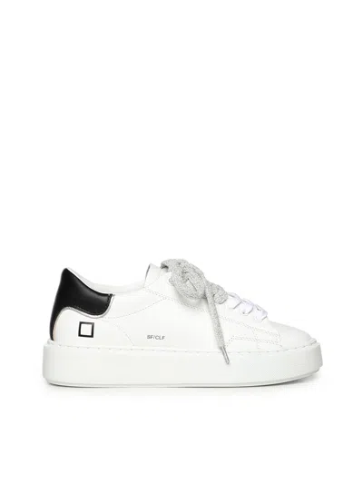 Date Sfera Leather Sneaker In White