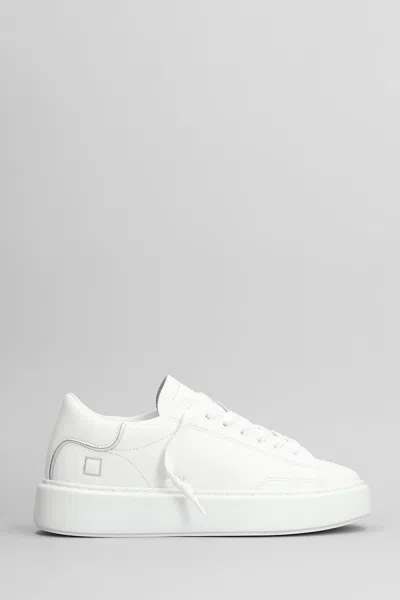 Date Sfera Sneakers In White Leather D.a.t.e.