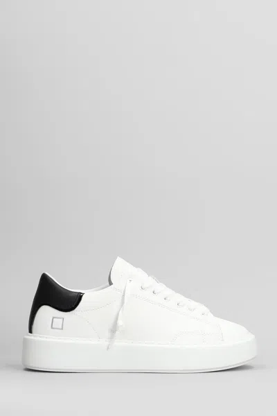 DATE SFERA SNEAKERS IN WHITE LEATHER