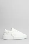 Date Sfera Panelled Leather Sneakers In White