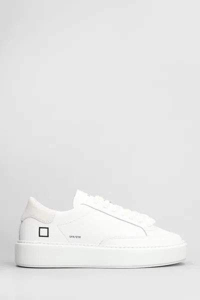 Date D.a.t.e. Sfera Stripe Sneakers In White
