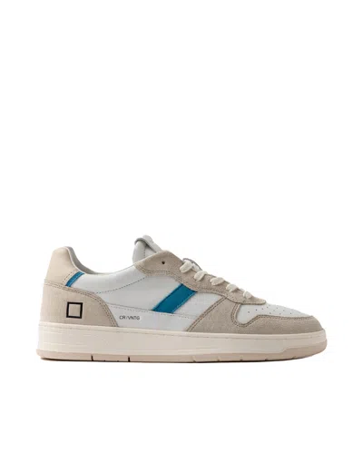 Date D.a.t.e. Sneaker Court 2.0 Vintage Calf White Bluette In We