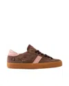 Date Hill Low Suede Sneakers In Taupe Suede And Leather In Brown
