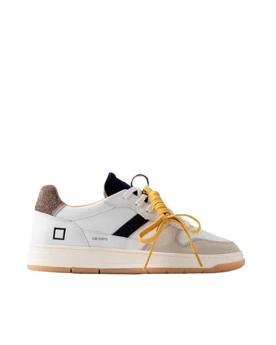 Date Sneakers Court 2.0 White Brown In Multi