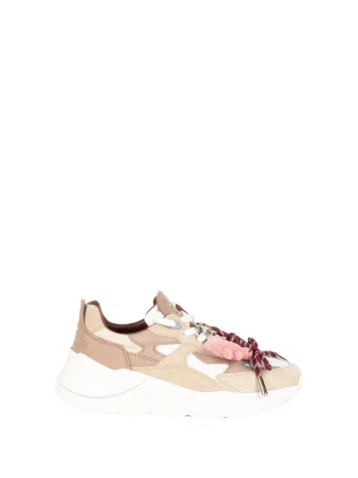 Date D.a.t.e Sneakers Fuga Linen In Suede In Gray