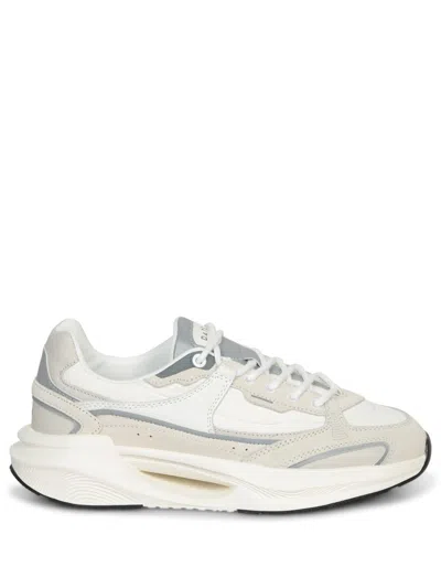 Date Vela Sneakers In Beige Leather And Fabric In White