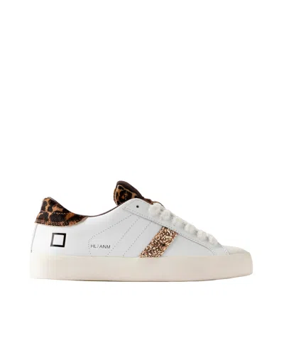 Date Hill Low Leopard-print Leather Low-top Sneakers In White