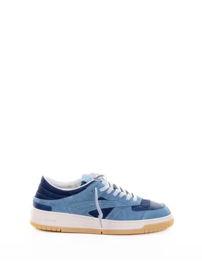 Date D.a.t.e Sneakers Torneo Blue Light Blue In Leather And Suede