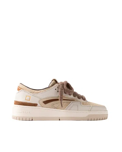 Date Sneakers Torneo Cocco Beige In Neutral