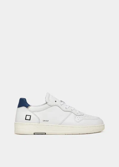 Date Court Leather Sneakers In White