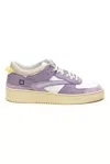 Date Sneakers Woman  W401-to-bc-ip - Bicolor White Purple Tournament In Purple