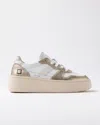 Date Sneakers Woman  W431-cp-lm-pl Court Platform Laminated Platform In Gold