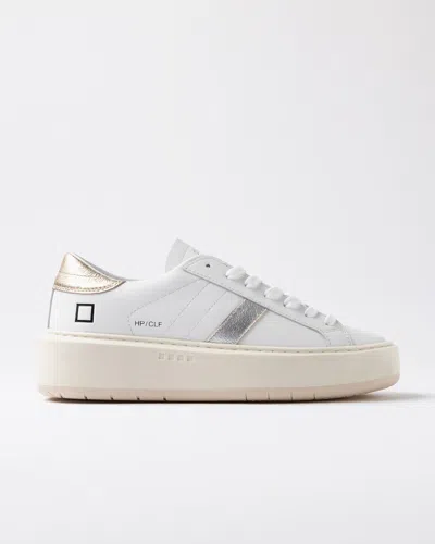 DATE SNEAKERS WOMAN DATE W431-HP-CA-TL HILL PLATFORM CALF WHITE LAMINATED