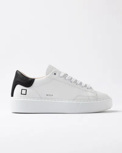 DATE SNEAKERS WOMAN DATE W431-SF-CA-WB BALL CALF WHITE BLACK