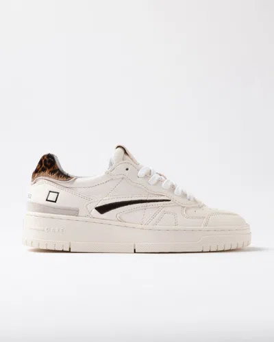 DATE SNEAKERS WOMAN DATE W431-TP-PO-WD TOURNAMENT PURE POP WHITE LEOPARD