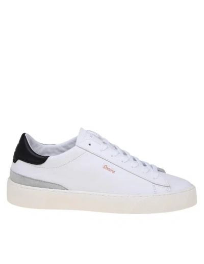 Date Sonica Sneakers In White/black Leather