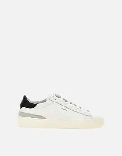 Pre-owned Date D.a.t.e. Sonica White Leather Sneakers With Ice Suede Insert 100% Original