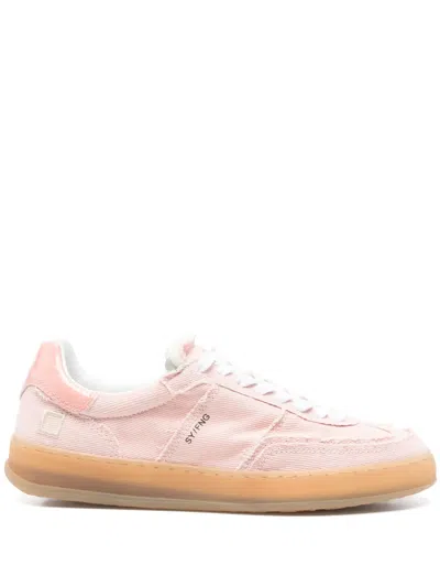 Date Sporty Fringed Sneakers In Pink