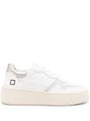 Date D.a.t.e. Step Calf Shoes In Wm White Platinum