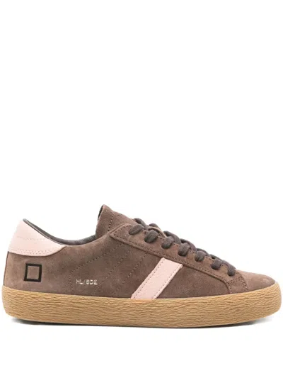 Date Stripe-detailing Sneakers In Brown