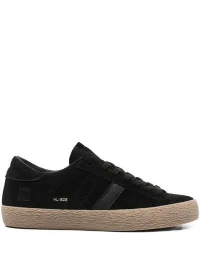 Date Suede Lace-up Low-top Sneakers In Black