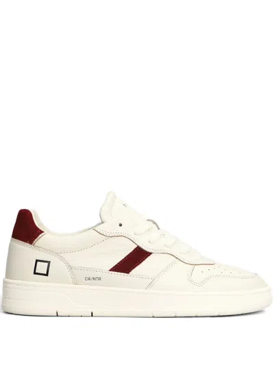 Date Suede-panel Leather Sneakers In Neutral