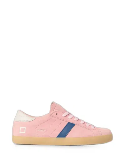 Date Suede Panelled Sneakers In Pink
