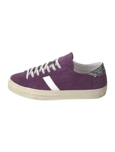 Pre-owned Date Suede Sneakers In Purple