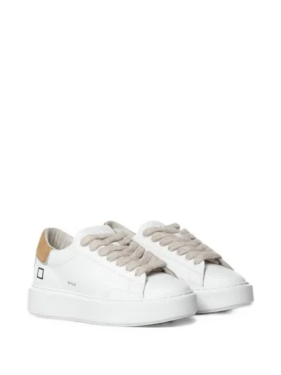 Date Suede-panelled Chunky-sole Sneakers In White