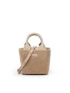 Date Teddy Cube Mini Bag In Nude