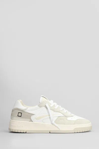 Date Torneo Colored Sneakers In White Suede And Leather D.a.t.e.