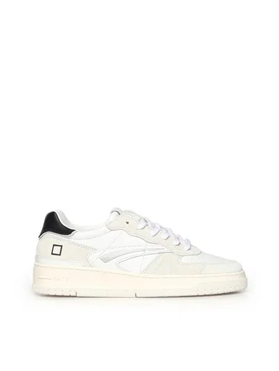 Date Torneo Leather And Suede Sneaker In Multi