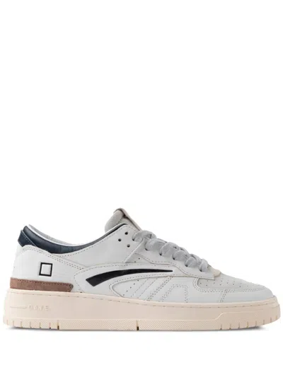 Date Torneo Colored White-blue Sneaker In Gray
