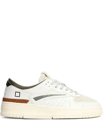 Date Torneo Leather Sneakers In White