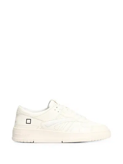 Date Torneo Leather Sneakers In White