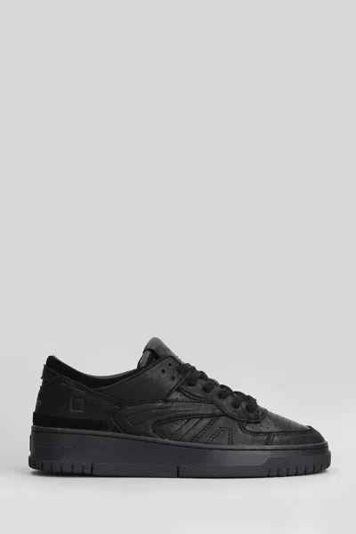 Date Torneo Nz Sneakers In Black Suede And Leather