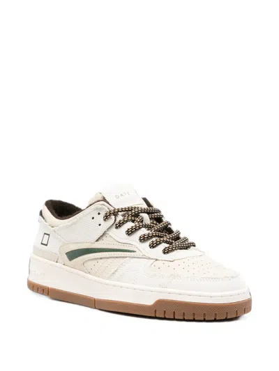 Date Torneo Panelled Leather Sneakers In Multi