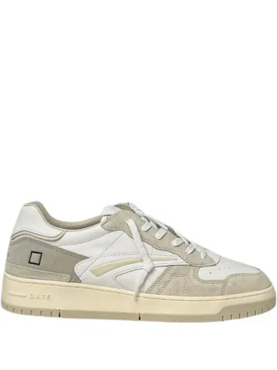 Date Torneo Perforated-panel Sneakers In Brown